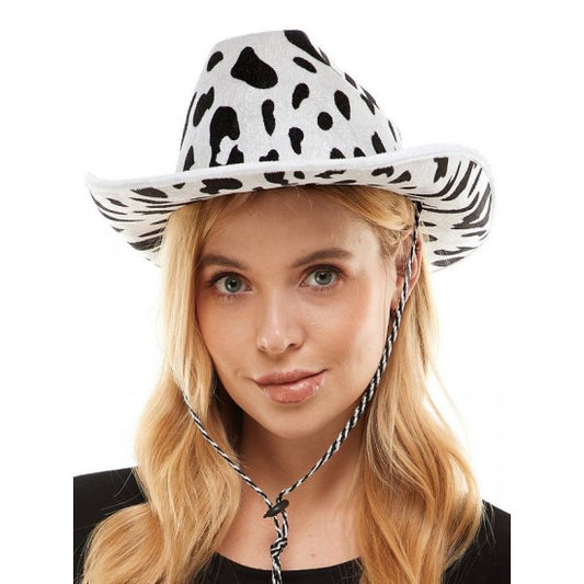 Cow Print Cowboy Hat
