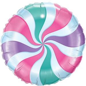 Candy Pastel Swirl Mylar - 18"