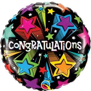 Congratulations Shooting Stars Mylar - 18"