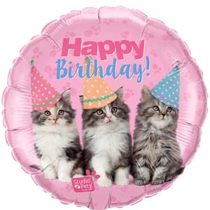 18" Happy Birthday Kittens