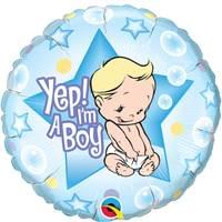 18" Mylar - Yep I'm a Boy