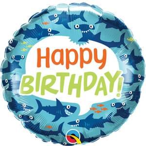 Birthday Fun Sharks - 18"