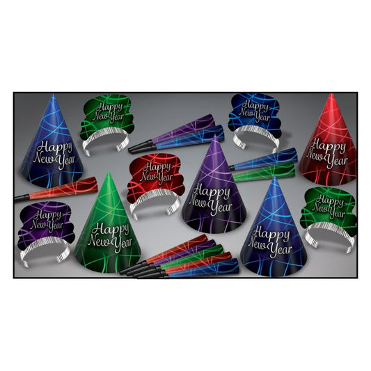 New Year Party Kit - Neon Ring In The New Year Assortment for 10