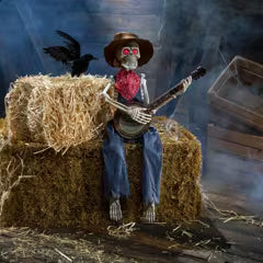 Animated Halloween Decoration - Skeleton Playing Banjo