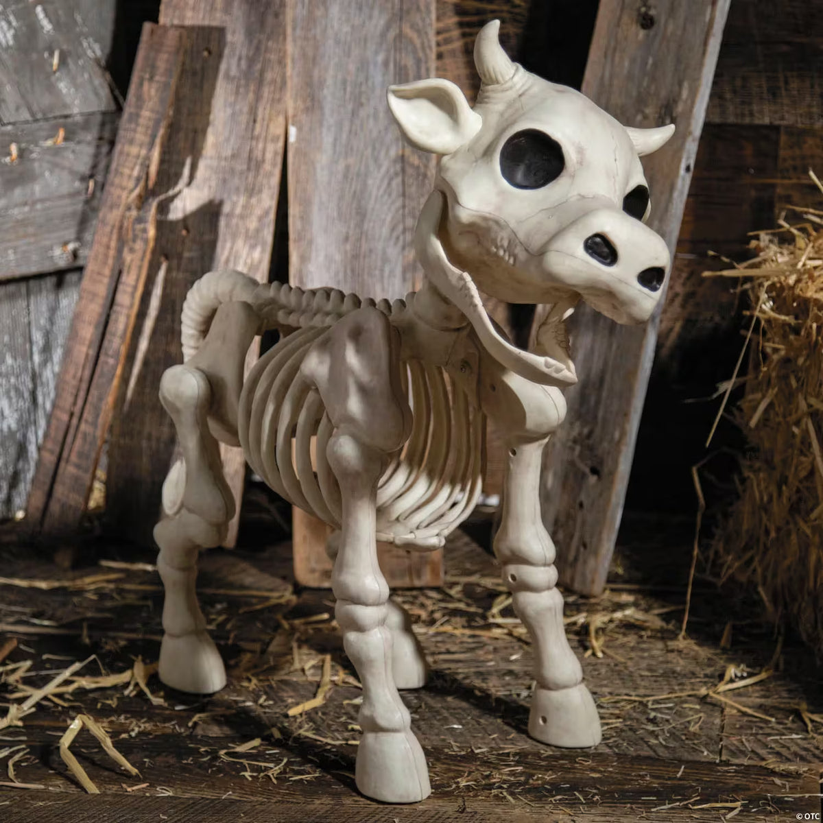 Standing Skeleton Cow Halloween Decoration