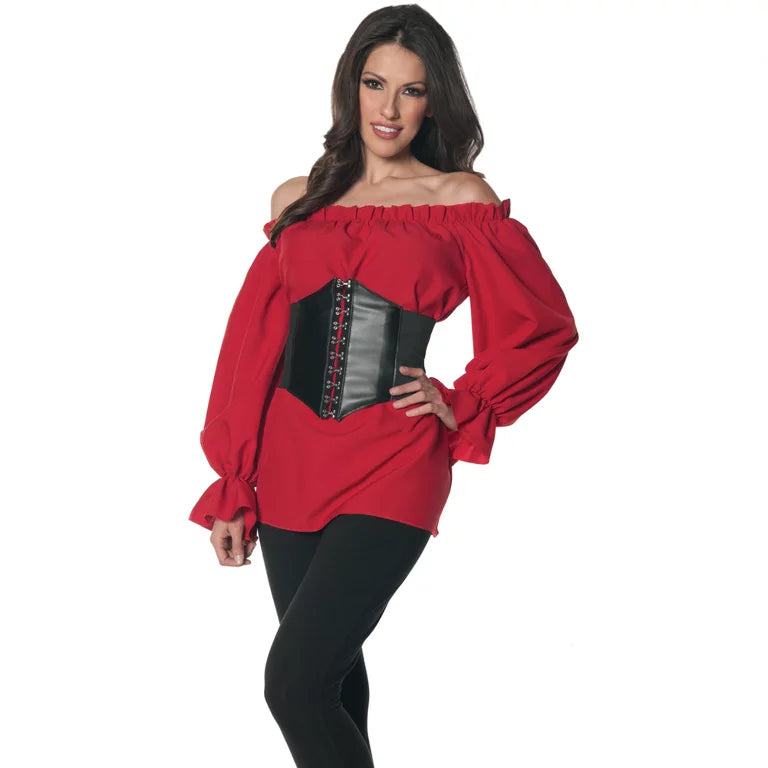Renaissance 3/4 Sleeve Top - Red