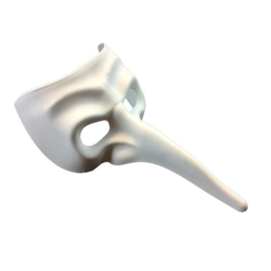Venetian White Long Nose Carnival Mask