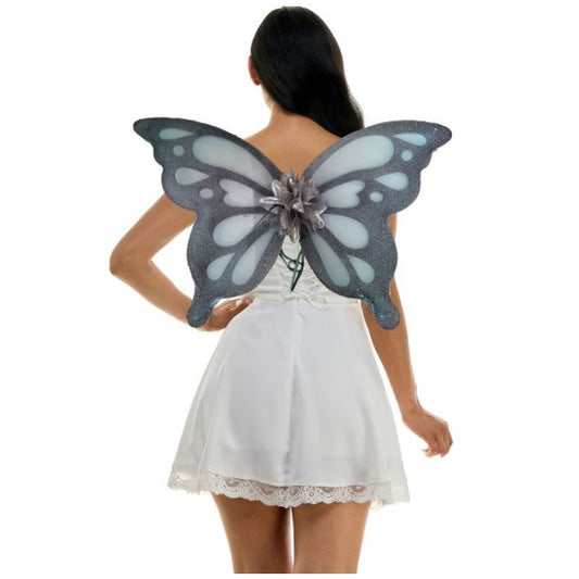 Silver Fairy Glitter Wings