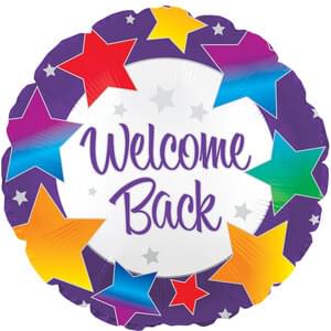 Welcome Back Rainbow Stars - 18"