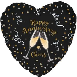 17" Mylar - Anniversary Flutes