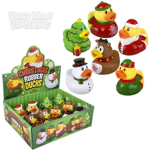 Christmas Rubber Duckies 3.5"