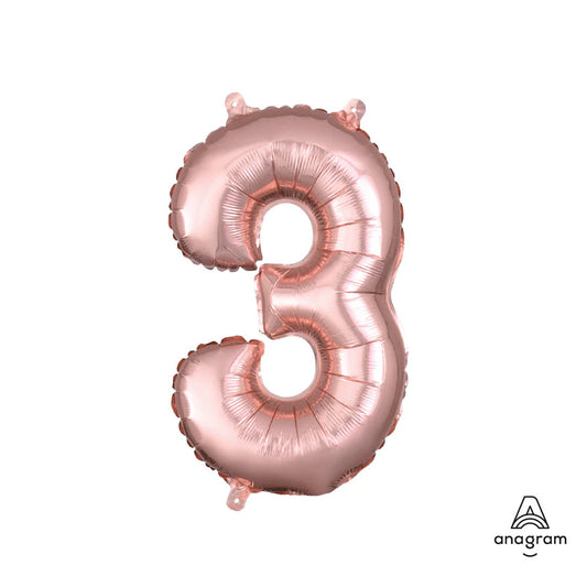 34" Rose Gold Number - 3