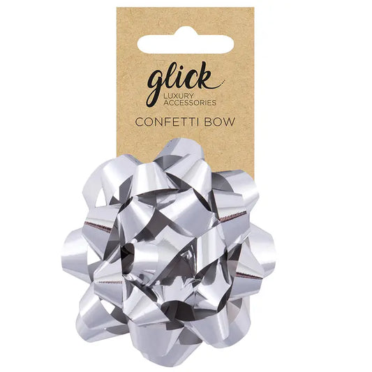 Bow Confetti - Metallic Silver