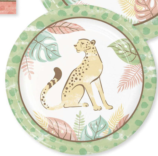 Dessert Plates 8ct - Safari Baby