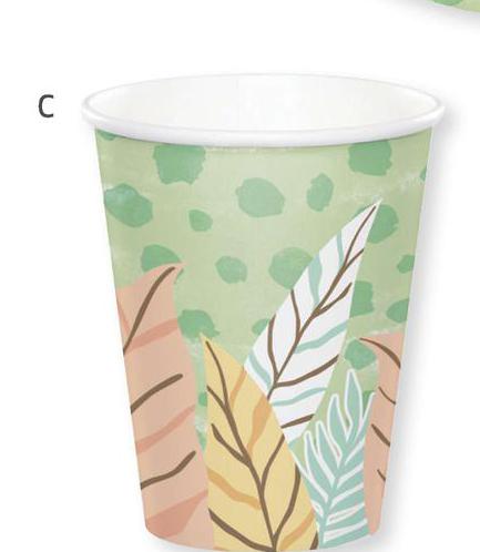 Cups 8ct - Safari Baby