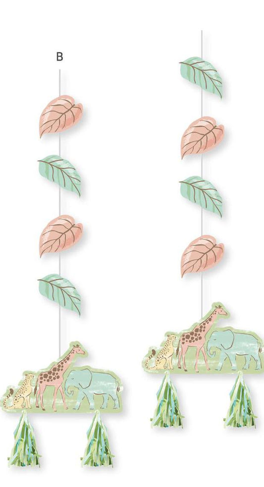 Hanging Cutouts 2ct - Safari Baby