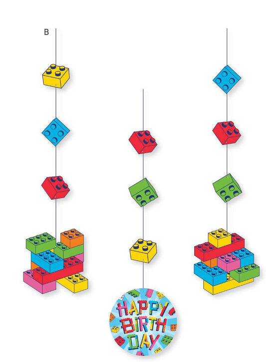Hanging Cutouts 3ct - Block Bash