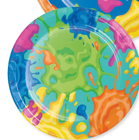Dessert Plate 8ct - Splatter Party