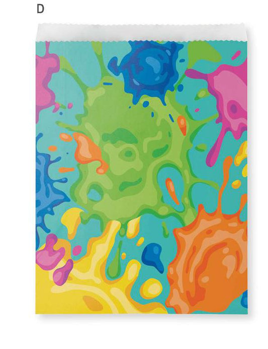 Paper Treat Bags 12ct - Splatter Party