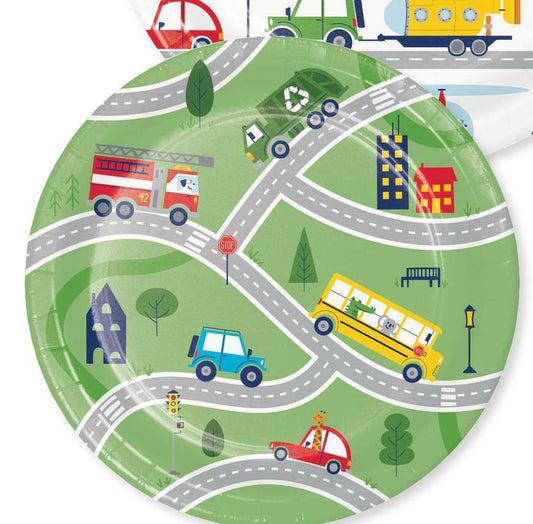 Dessert Plates 8ct - Transportation Time