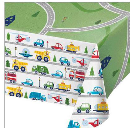 Paper Table Cover - Transportation Time