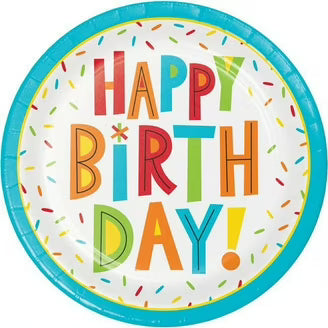 Birthday Fun - Dessert Plate 8ct