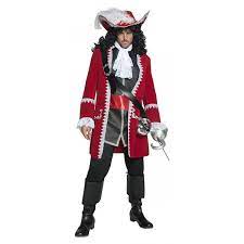 Authentic Pirate Captain Costume - Red