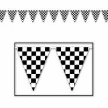 Racing - Checkered Pennant Banner 12ft