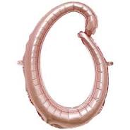 16" Air-Filled - Script Rose Gold Letter "o"