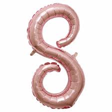 16" Air-Filled - Script Rose Gold Letter "s"