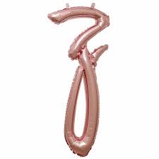 16" Air-Filled - Script Rose Gold Letter "z"