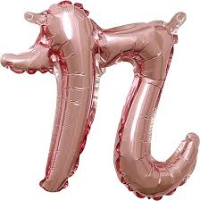 16" Air-Filled - Script Rose Gold Letter "n"