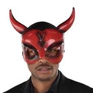 Mask- Black/Red Horned Devil
