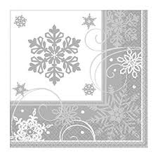 Sparkling Snowflake - Dinner Napkin 16ct