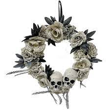 Wreath with Skulls and Roses