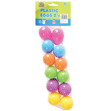 2 3/8 In. Plastic Eggs 12ct