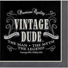 Vintage Dude - Lunch Napkins 16ct