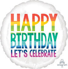 18" Mylar - Rainbow Wishes