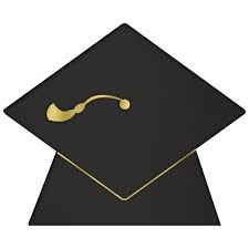 Grad Cap Chalkboard Stand 4pc