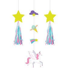 Unicorn Galaxy - Hanging Cutouts w/ Tassels