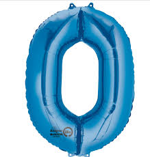 34" Blue Number - 0