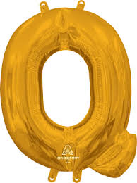 34" Yellow Gold Letter - Q