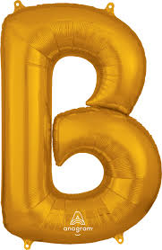 34" Yellow Gold Letter - B