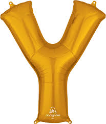 34" Yellow Gold Letter - Y