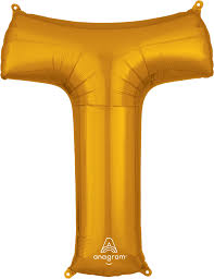 34" Yellow Gold Letter - T