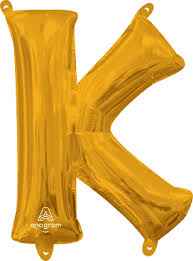 34" Yellow Gold Letter - K