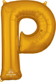 34" Yellow Gold Letter - P