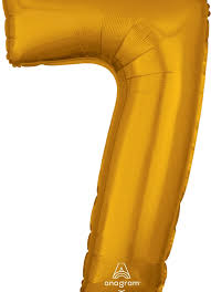 34" Yellow Gold Number - 7