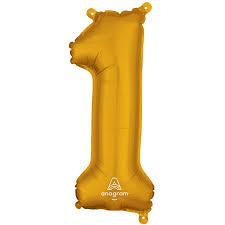 34" Yellow Gold Number - 1