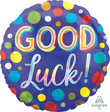 18" Mylar - Good Luck w/ Polka Dolts